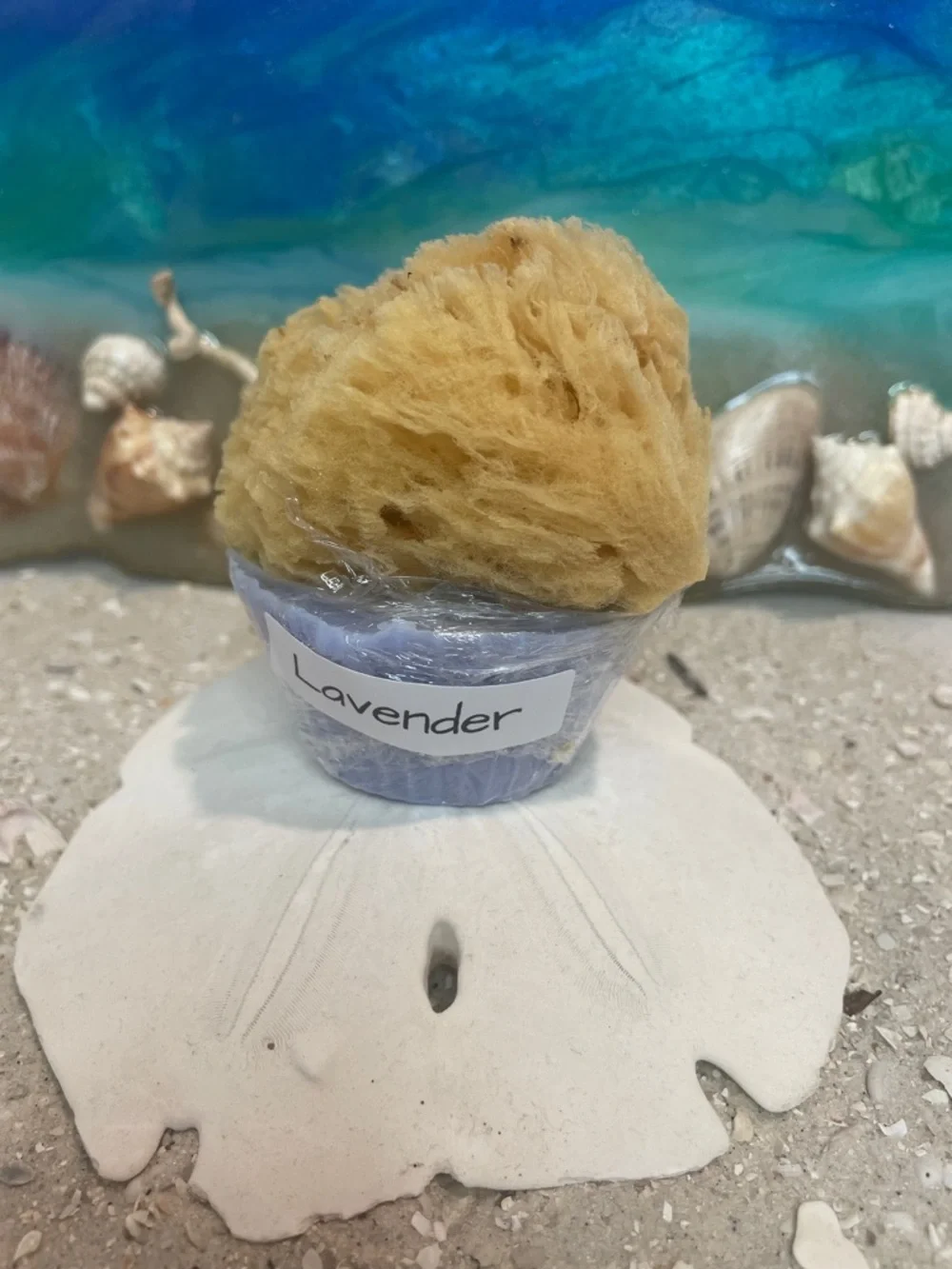 Bath Sponge with Natural Sea Sponge - Variety of Scents